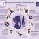 Инфографика: 10 шагов к здоровой и красивой коже