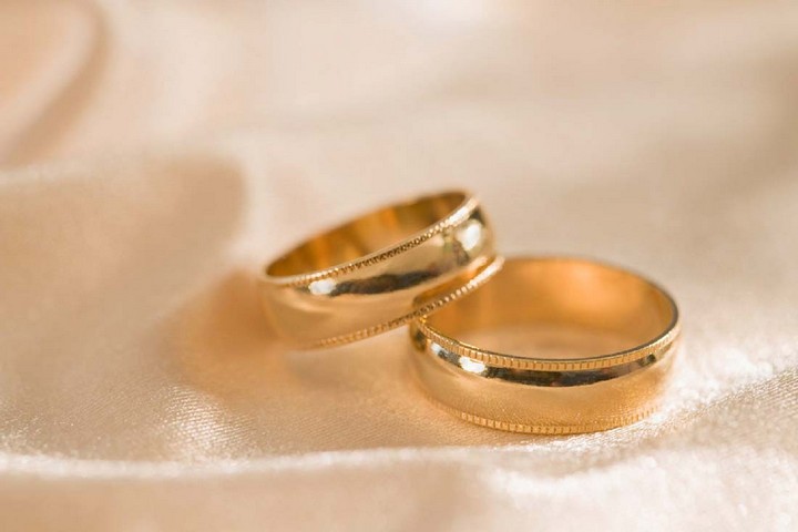 Золотые свадебные кольца фото.